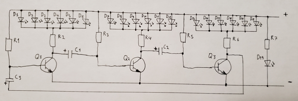 The xmas LED tree schematic