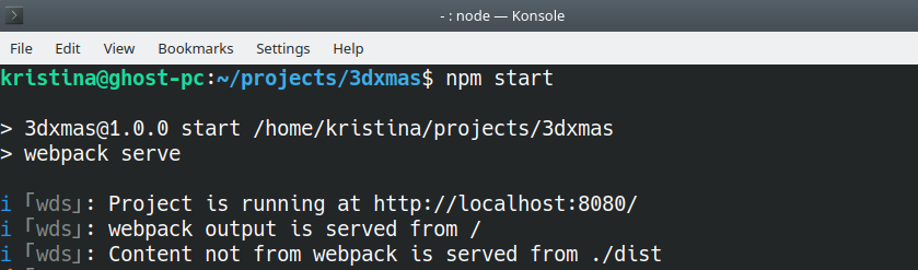 Now we run our project with "npm start"